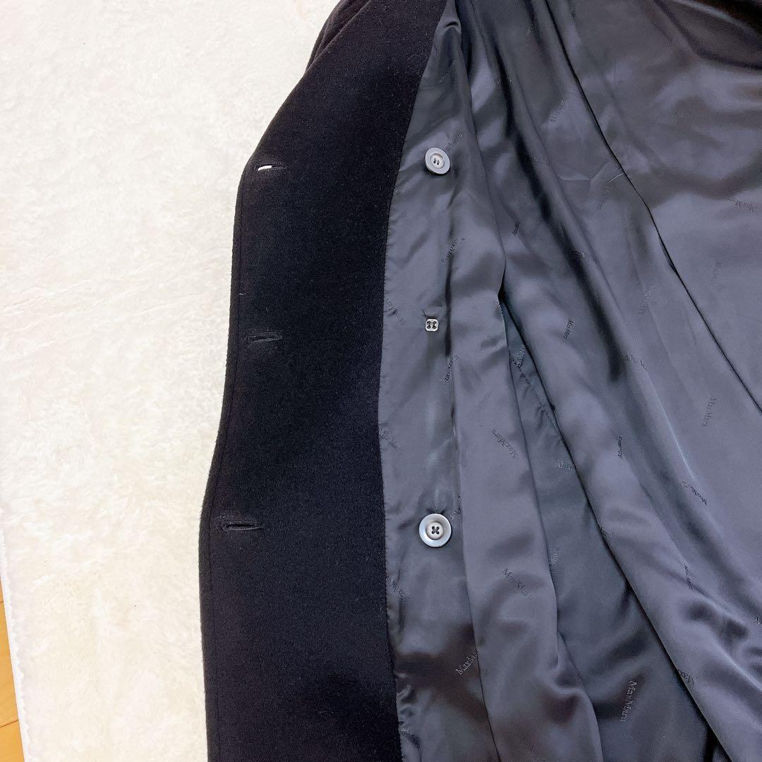 MaxMara sportmax最高級PIACENZAロングコート M ブラック