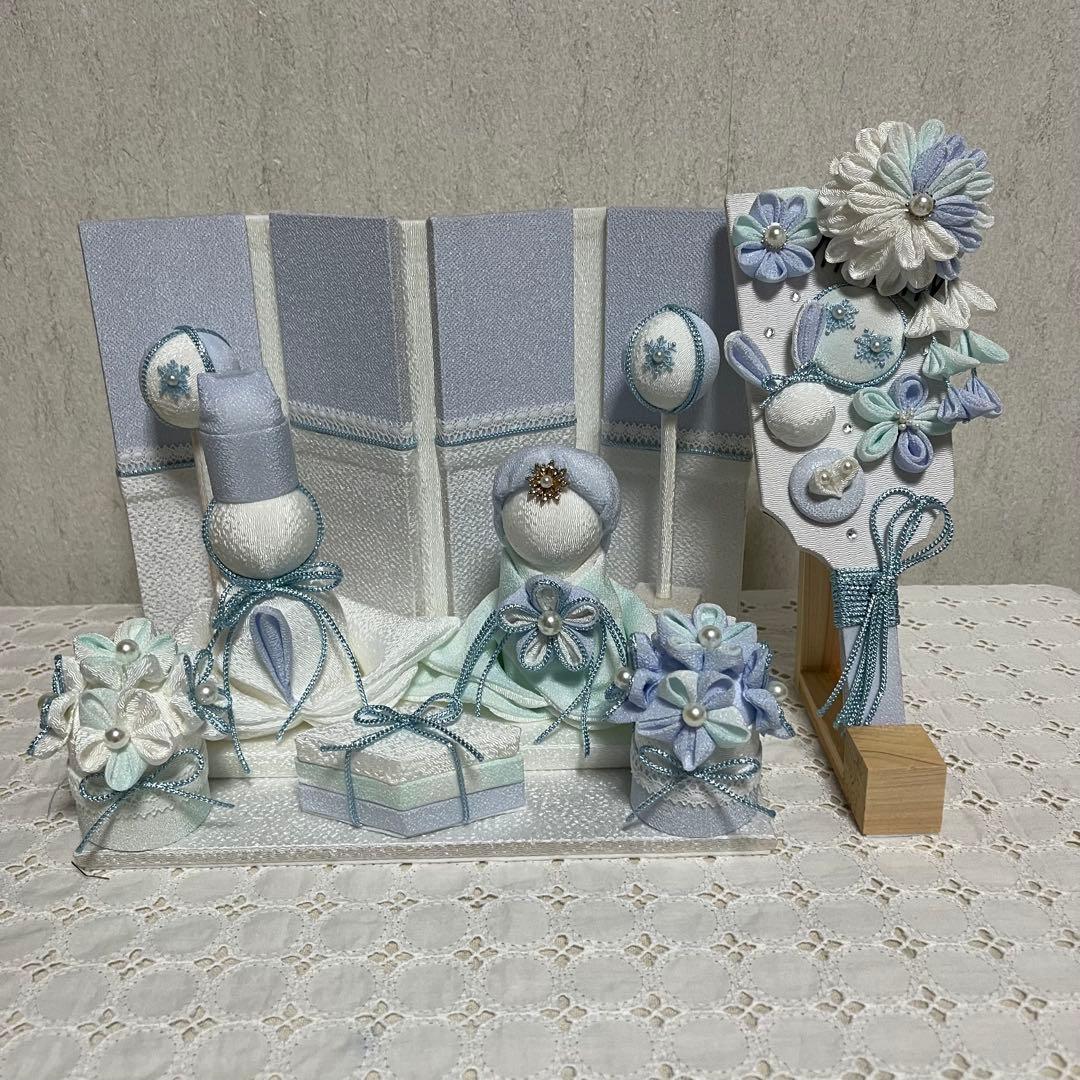 ひな人形/つまみ細工/淡水カラー