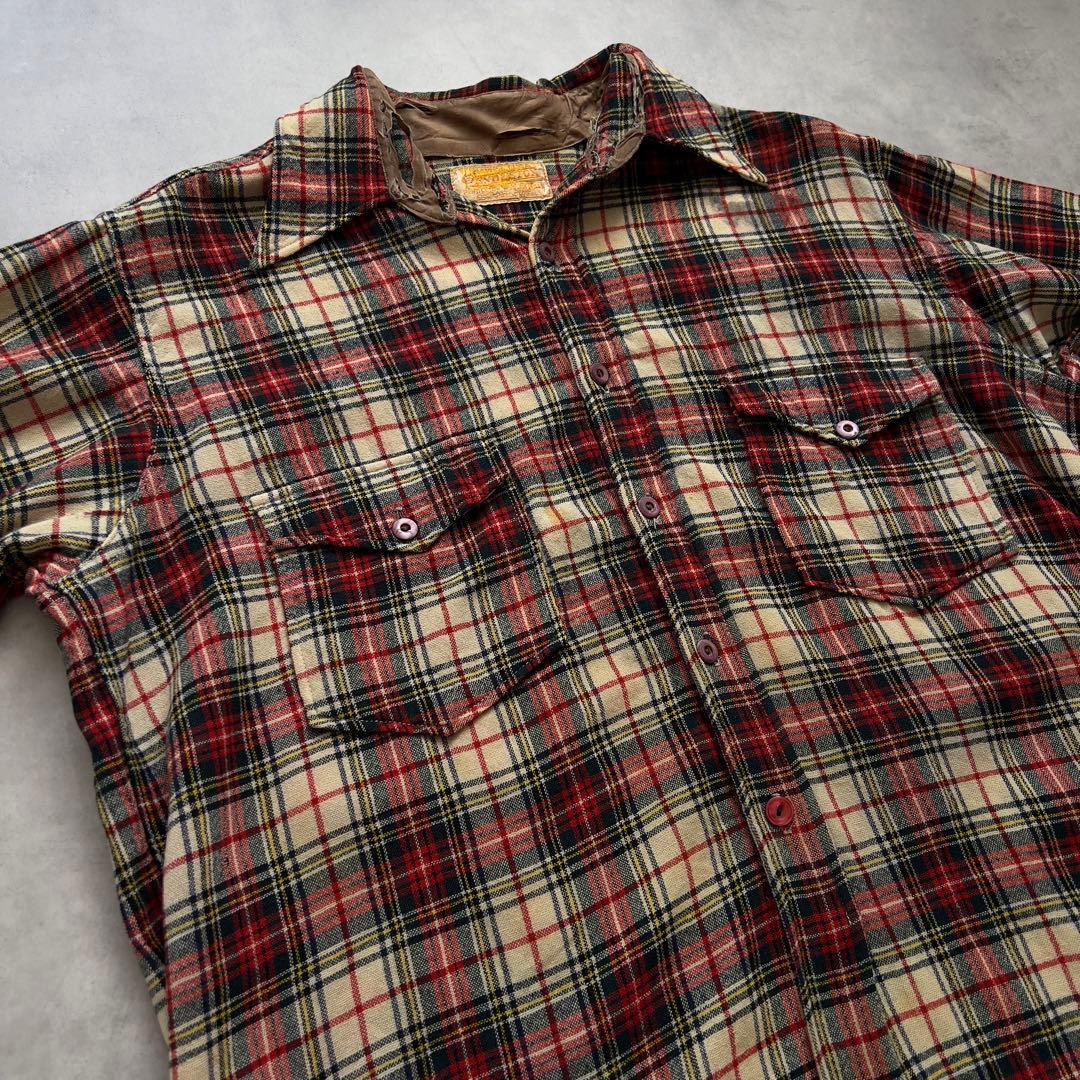 40s PENDLETON チェック ウール シャツ ヴィンテージ ペンドルトン