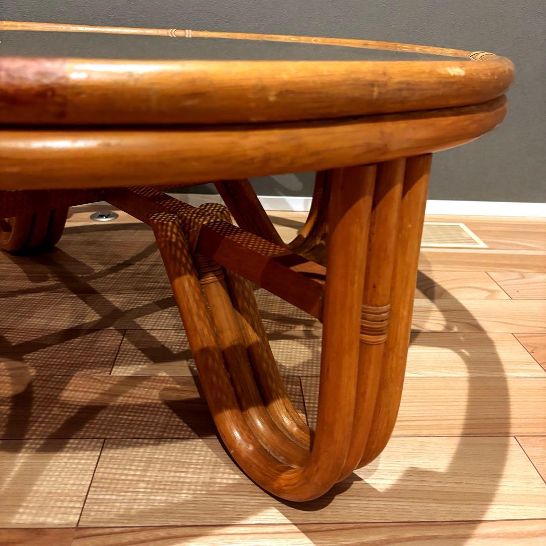 ラタン　籐　テーブル　ローテーブル　アンティーク