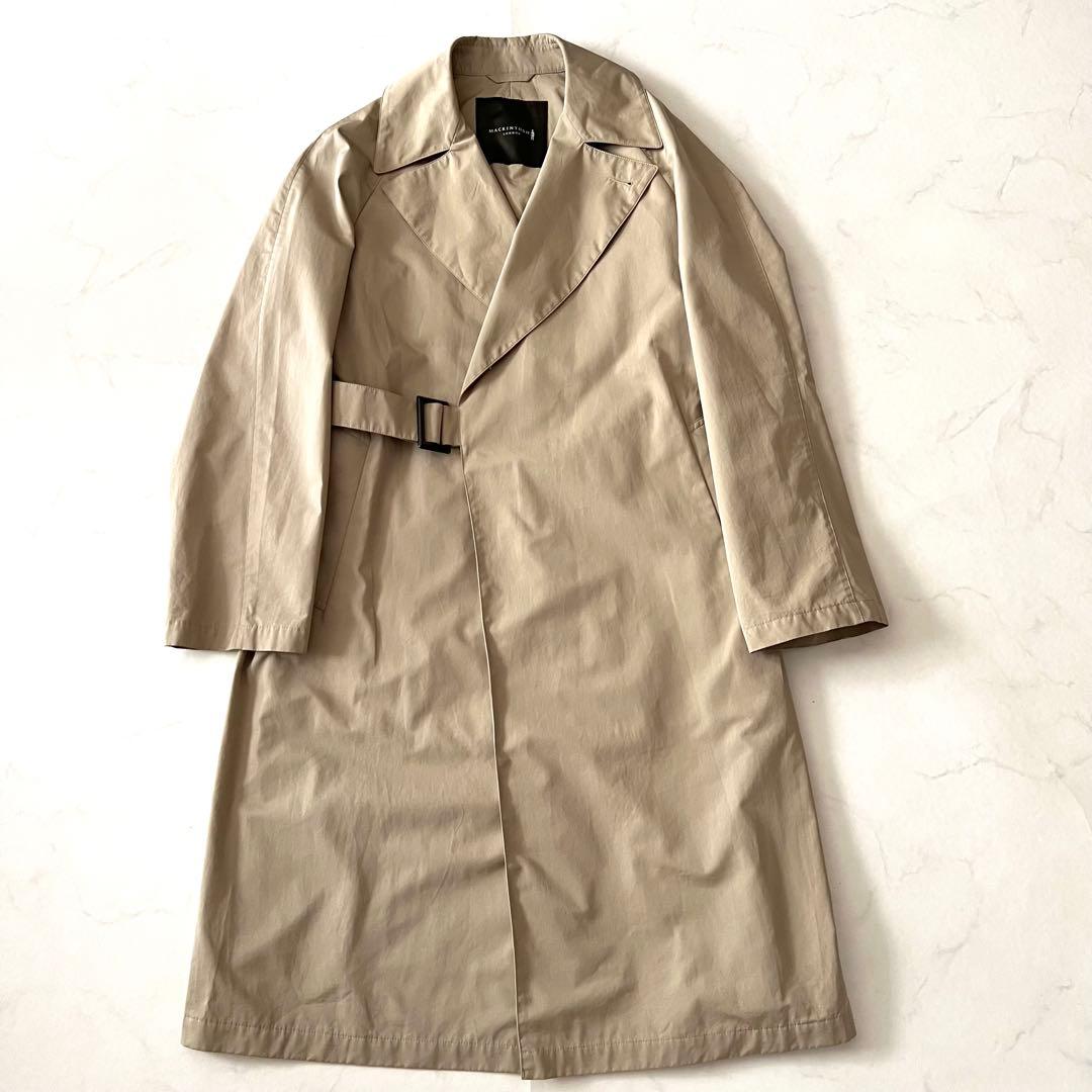 美品 マッキントッシュ タイロッケンコート ロング40 L相当 ベージュ系 近年