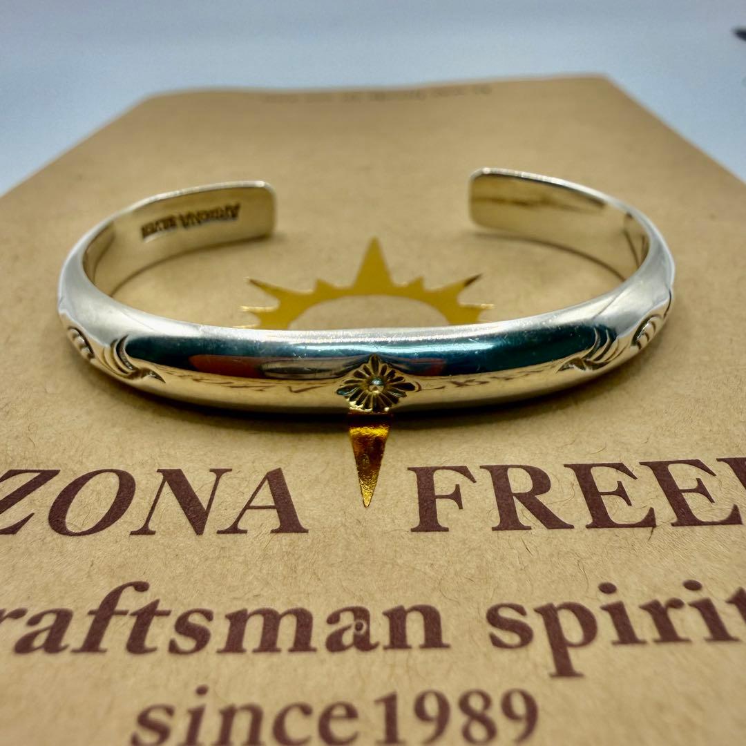 美品　アリゾナフリーダム　シルバー甲丸バングル　B-2c 定価29040円