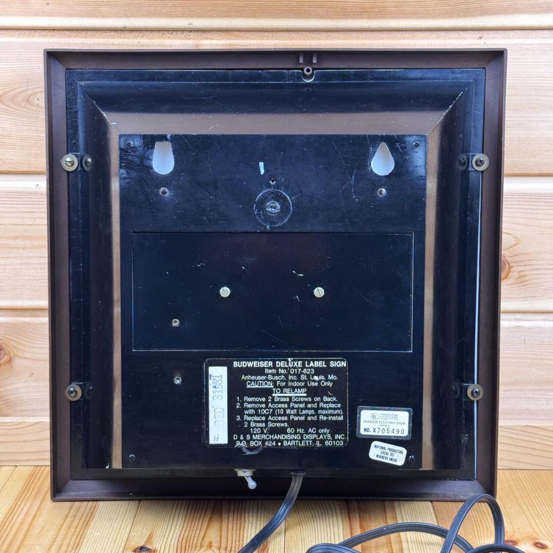 Budweiser バドワイザー ビンテージ 時計 壁掛け時計 ライト ビール