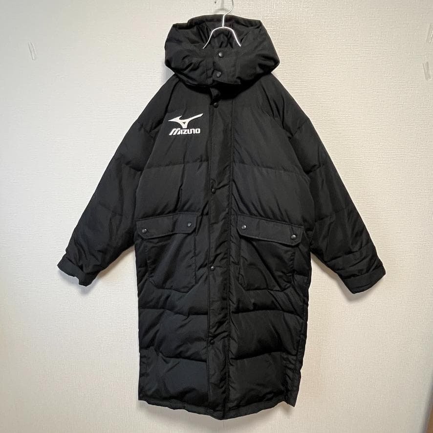 【良品】 MIZUNO ミズノ 刺繍ロゴ ダウン ベンチコート