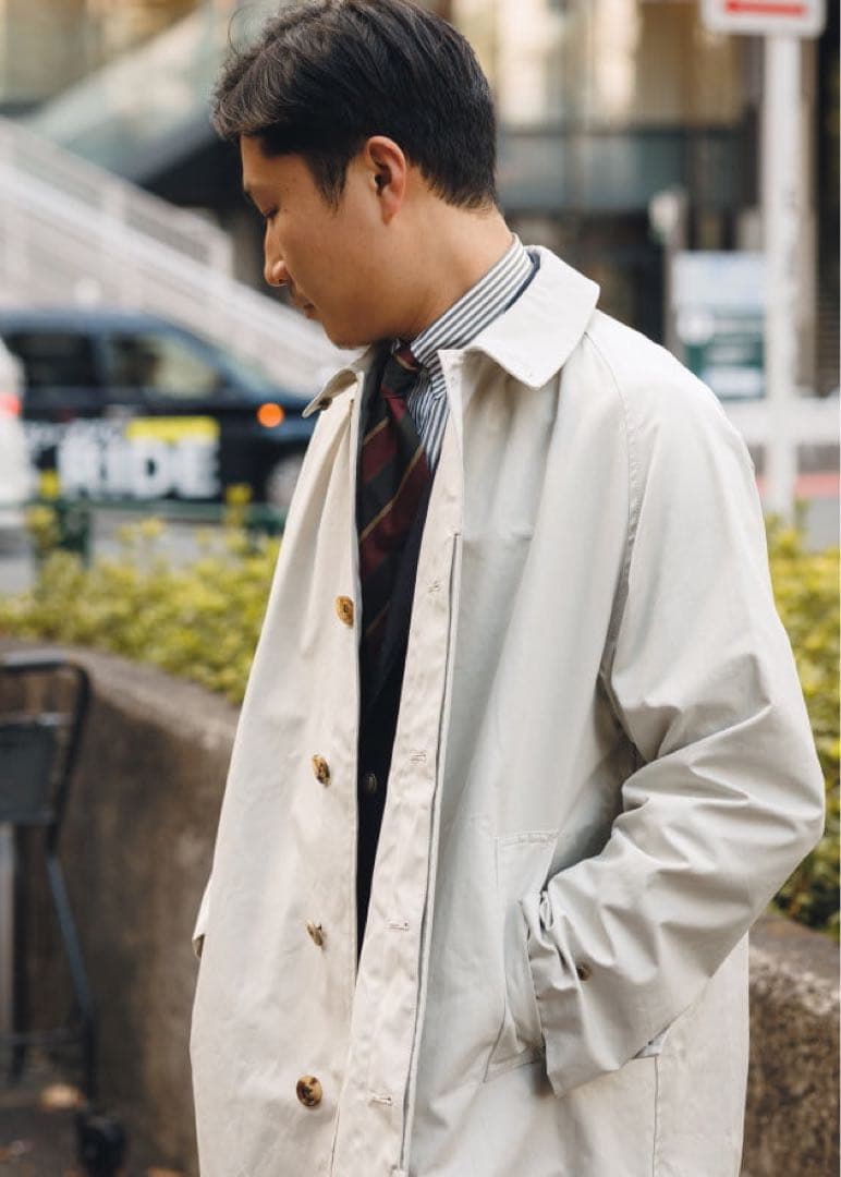 オーベルジュ×ブリッラ⭐️カーコート⭐️40⭐️ステンカラー23ssオイスターベージュ