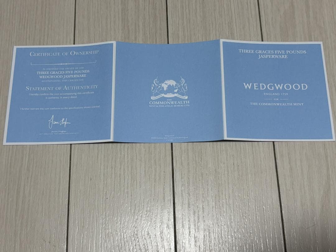 【新品】ウエッジウッド スリーグレイセス　2018トリスタンダクーニャ　陶貨