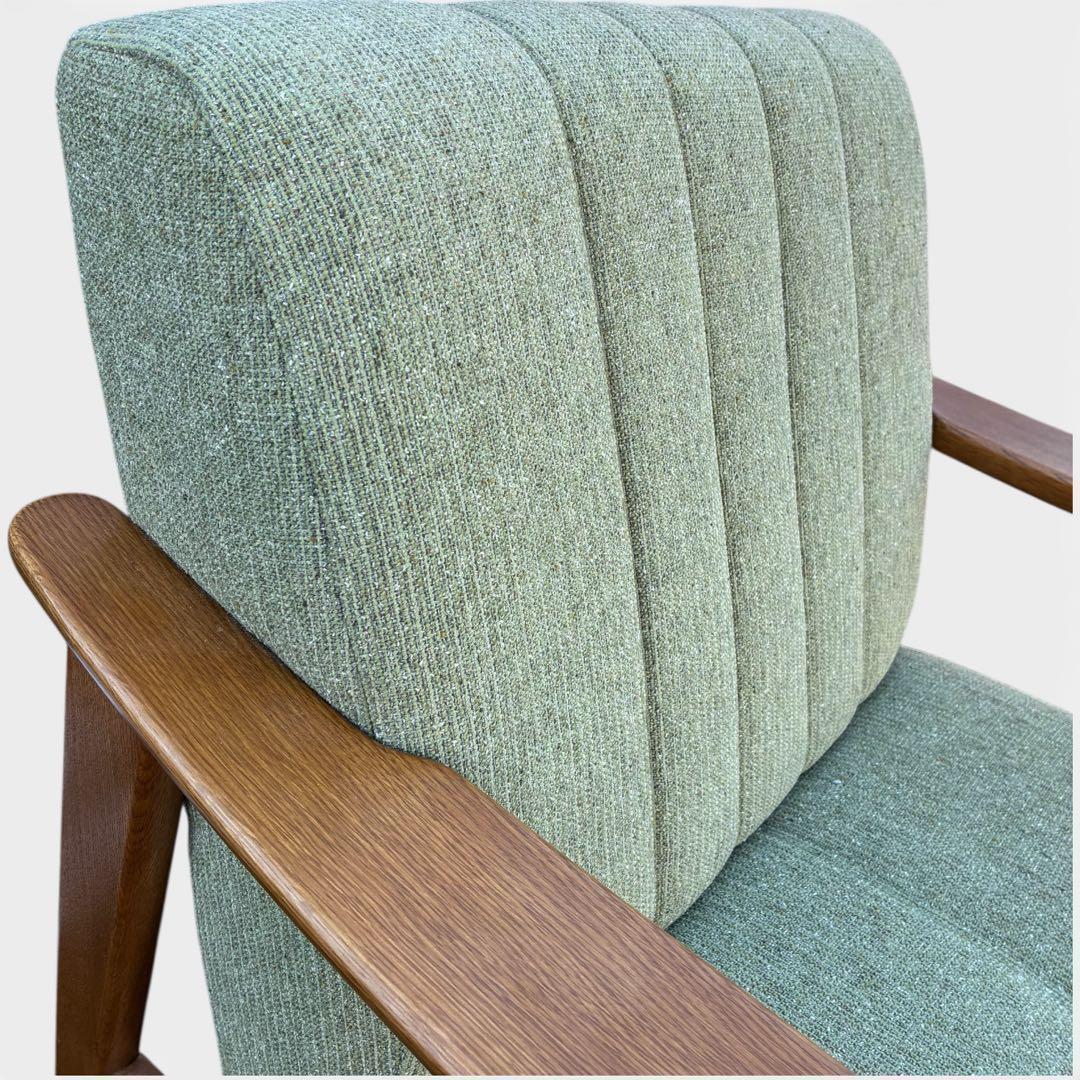 定価9万以上　美品　浜本工芸　チェア　ナラ材　無垢　一枚板　洗濯可　希少　北欧