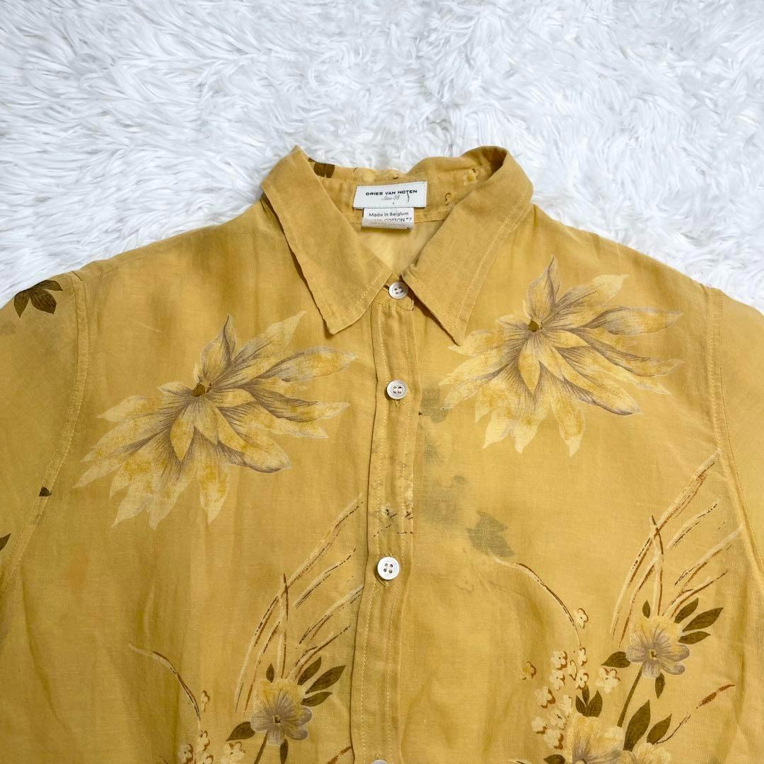 【美品】ドリスヴァンノッテン　半袖シャツ・ブラウス・シアー・ライカ期・02SS