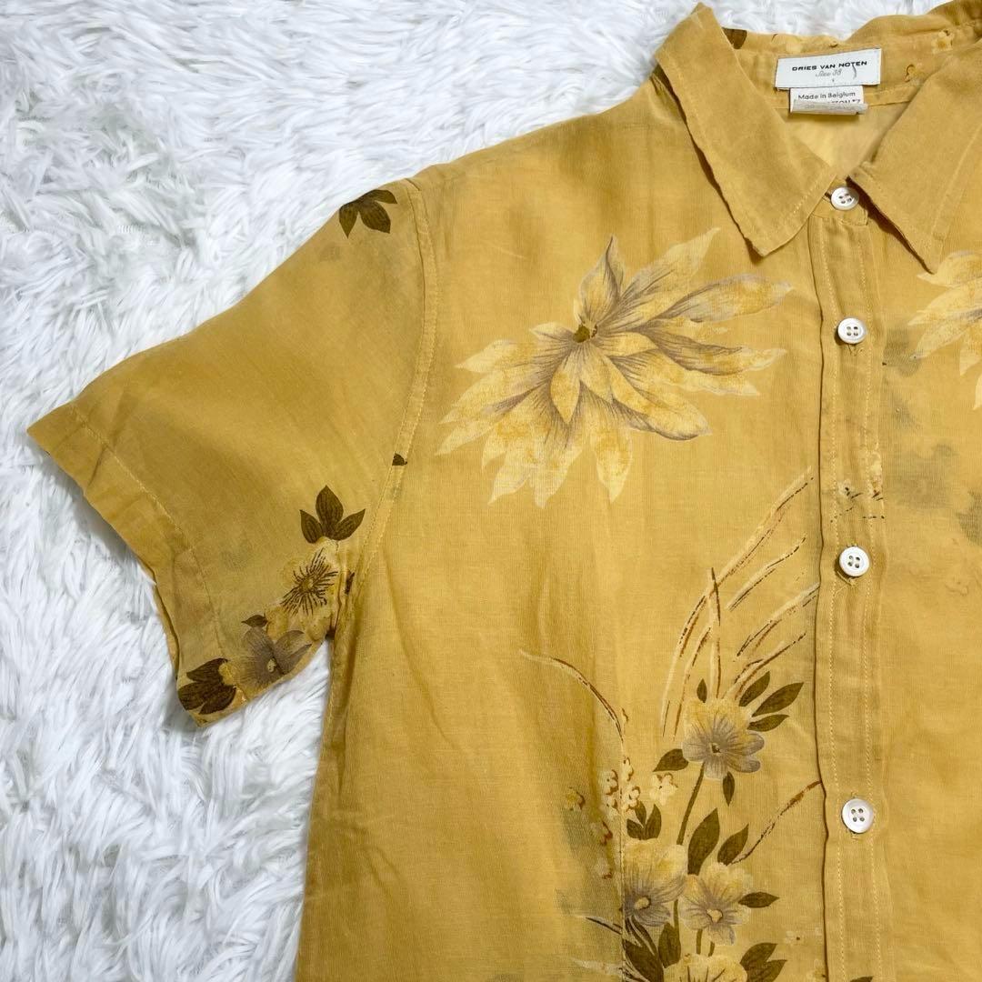 【美品】ドリスヴァンノッテン　半袖シャツ・ブラウス・シアー・ライカ期・02SS