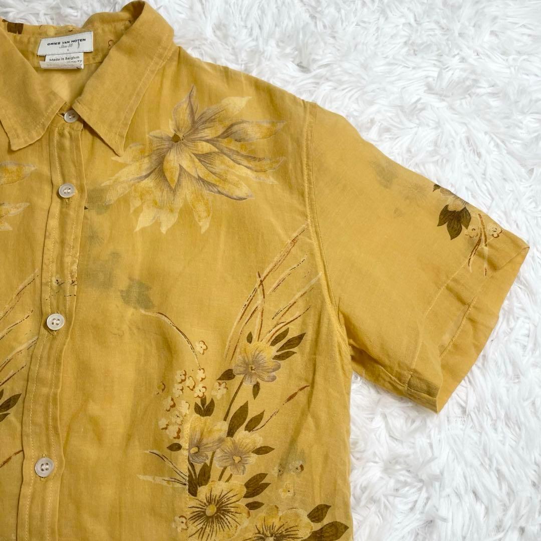 【美品】ドリスヴァンノッテン　半袖シャツ・ブラウス・シアー・ライカ期・02SS