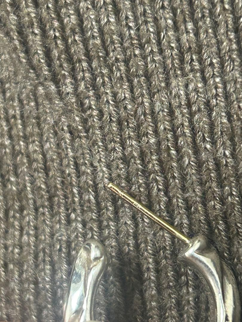 美品 クロムハーツ スクロールフープ ピアス インボイス原本