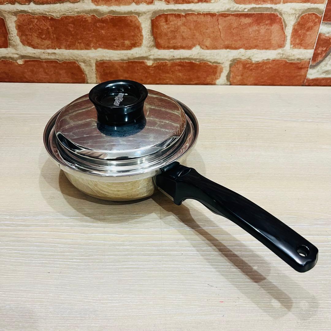 K3467 【INKOR】フタ付き 片手鍋 ステンレス製 小鍋