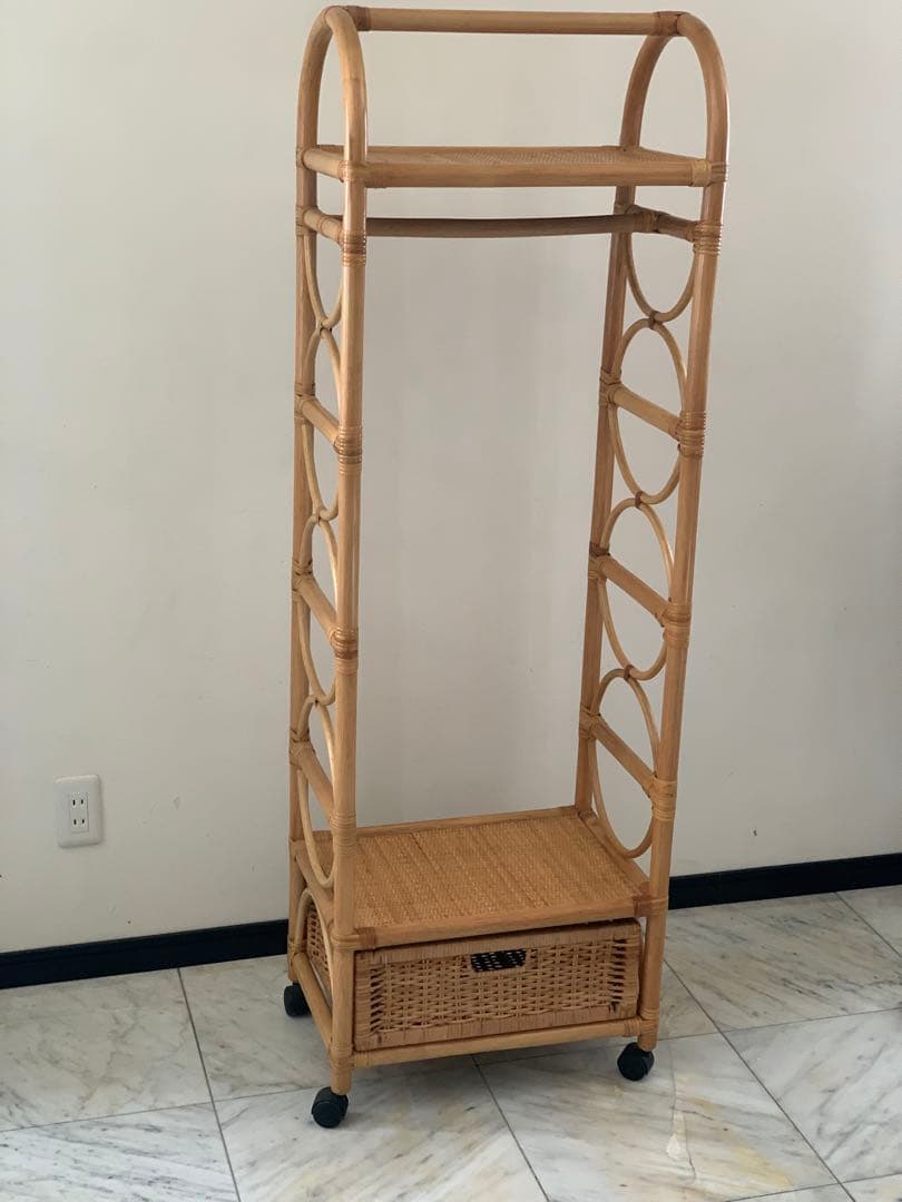 【yuさん専用】ラタン　籐　収納棚　ラック　アーチ型　ラタン家具　ビンテージ