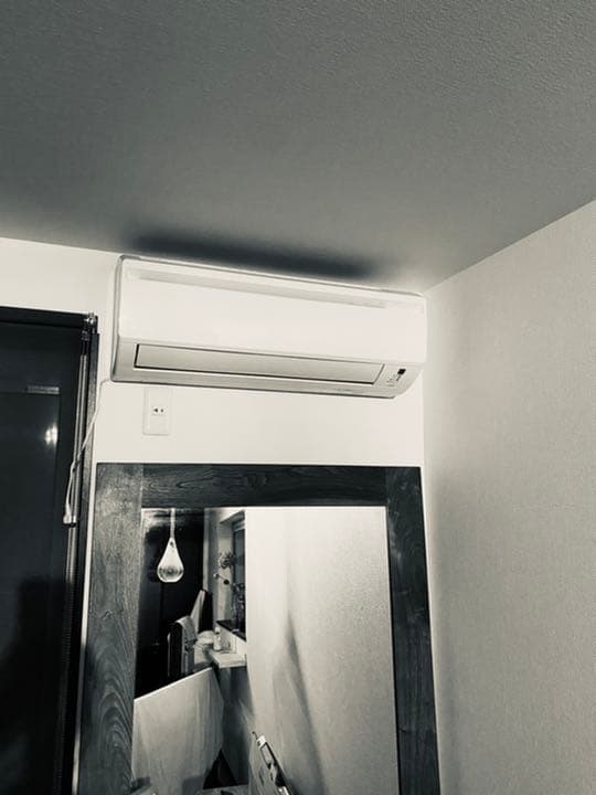 ウォールナット　特大国産ミラー　美品