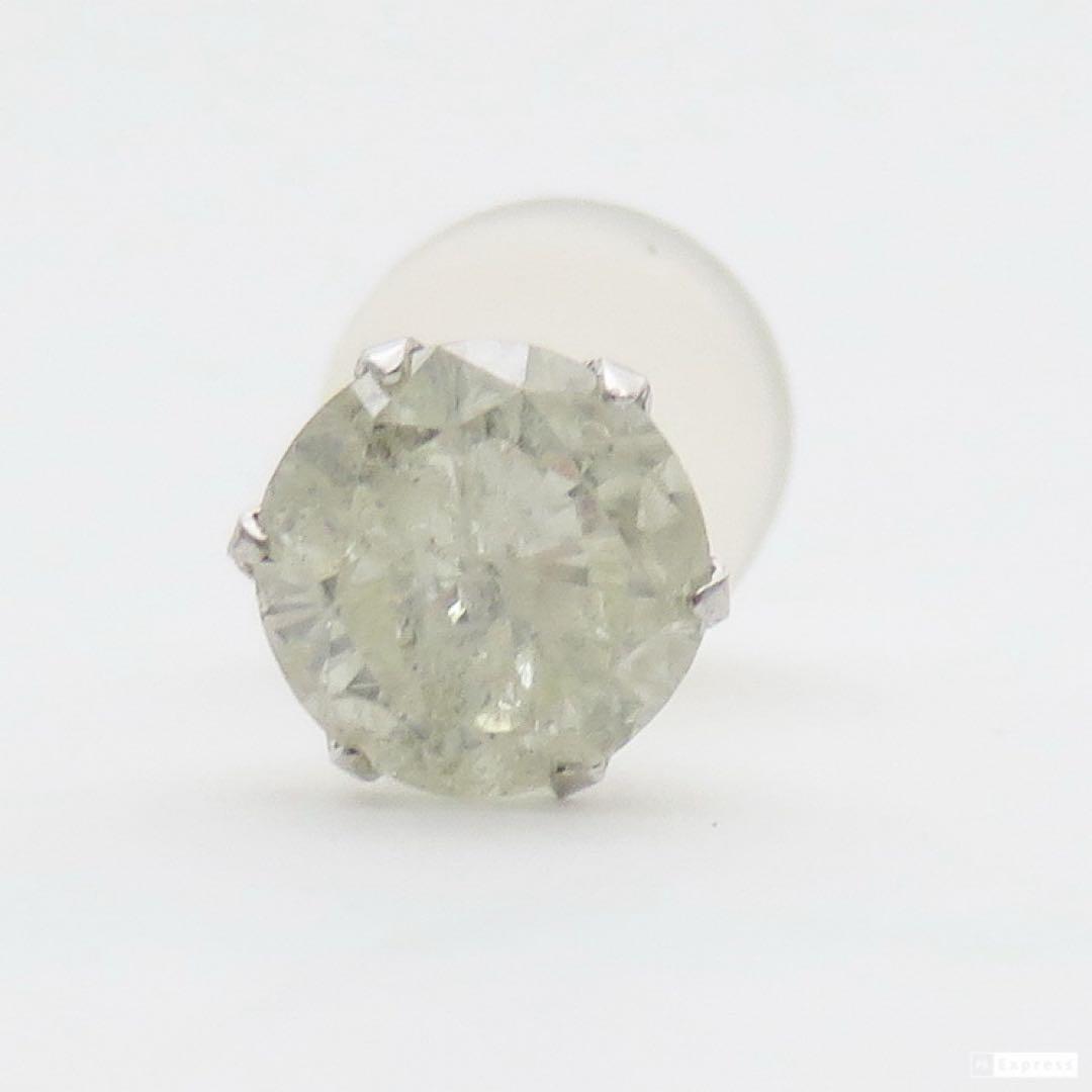 ま*き様 【新品】K10WG 天然ダイヤモンド 片耳ピアス｜0.50ct｜ソルト