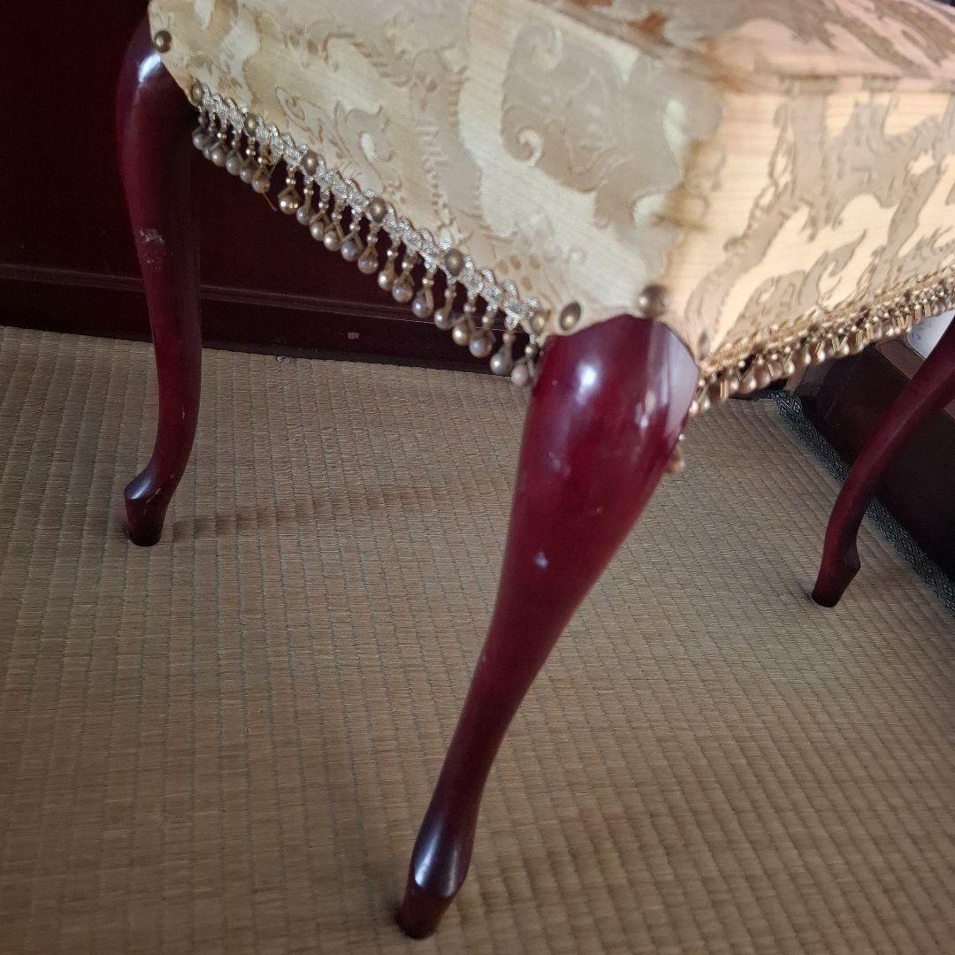 猫脚チェア アンティーク 椅子 スツール オットマン 椅子 足置き台