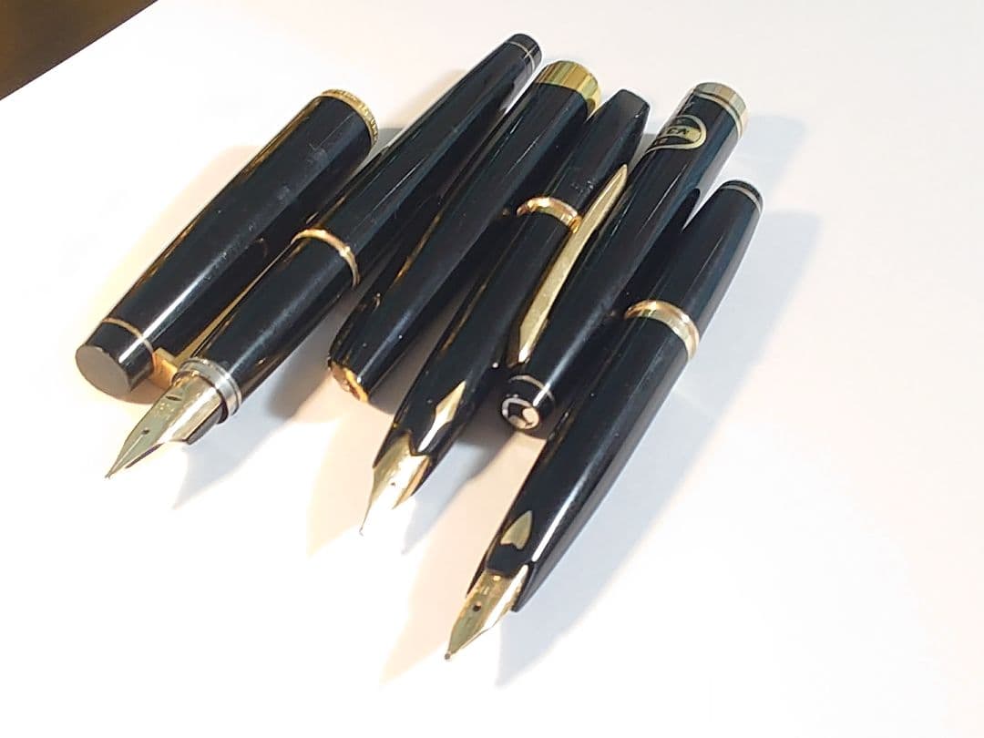 昭和レトロ 万年筆 14k/18k/21k 太字 ズーム ３本セット