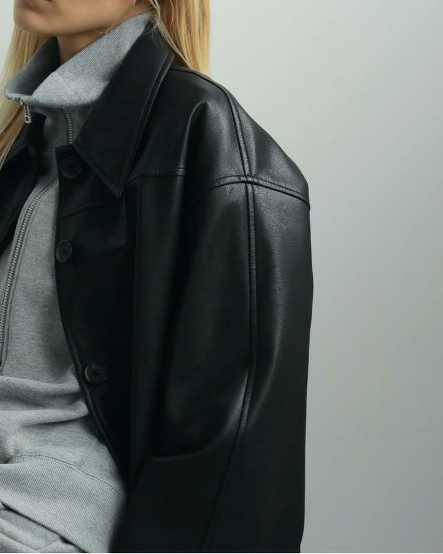 【anuke アンヌーク】Ecoleather Over Jacket