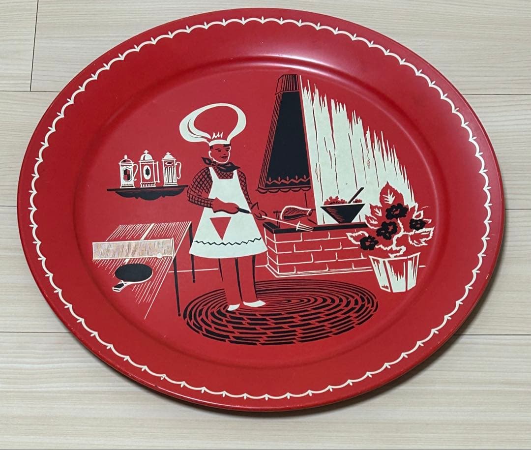 ヴィンテージ　キッチン　トレー　インテリア　ブリキ