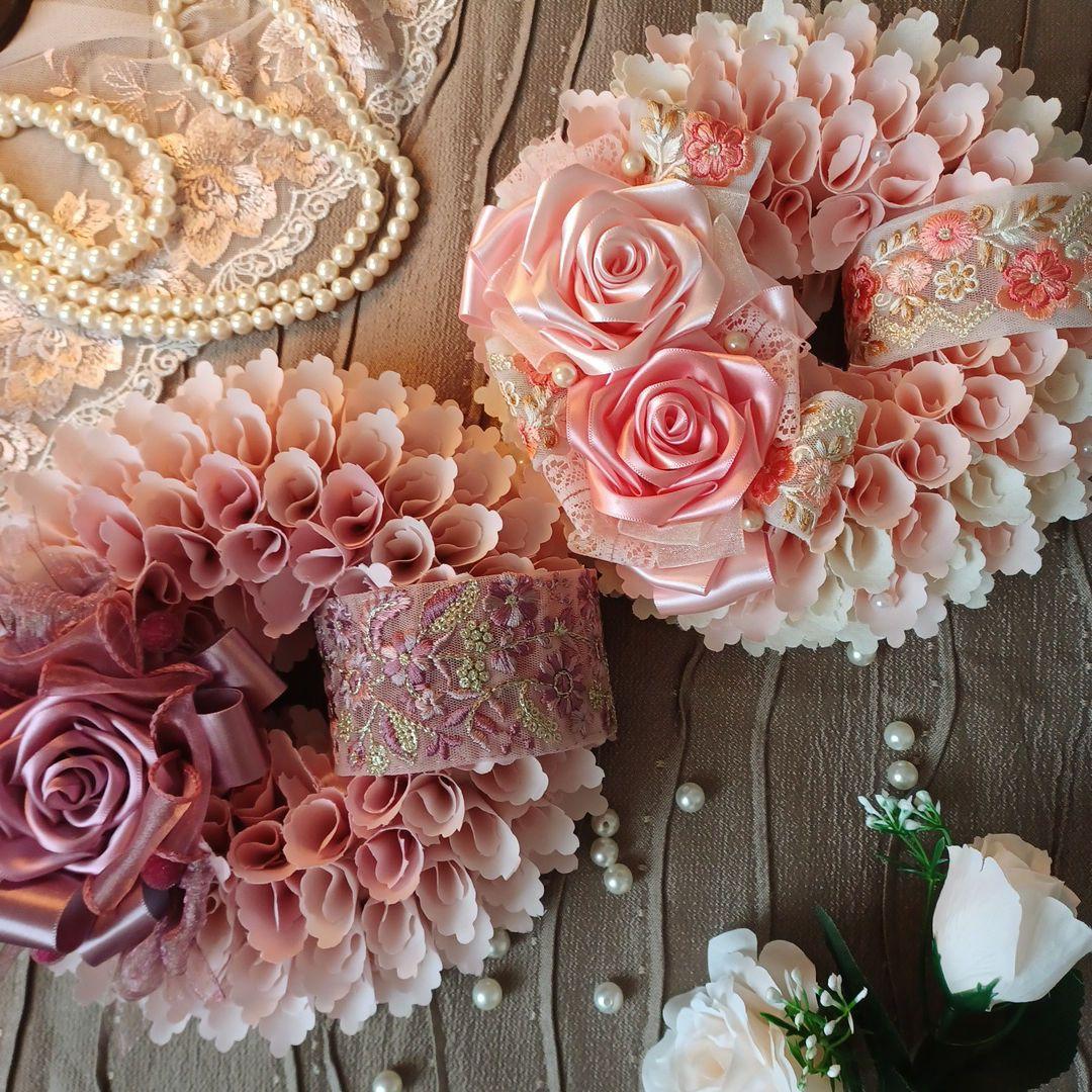 ＊モンブラン＊布リース　フラワーリース　母の日　　ファブリックリース