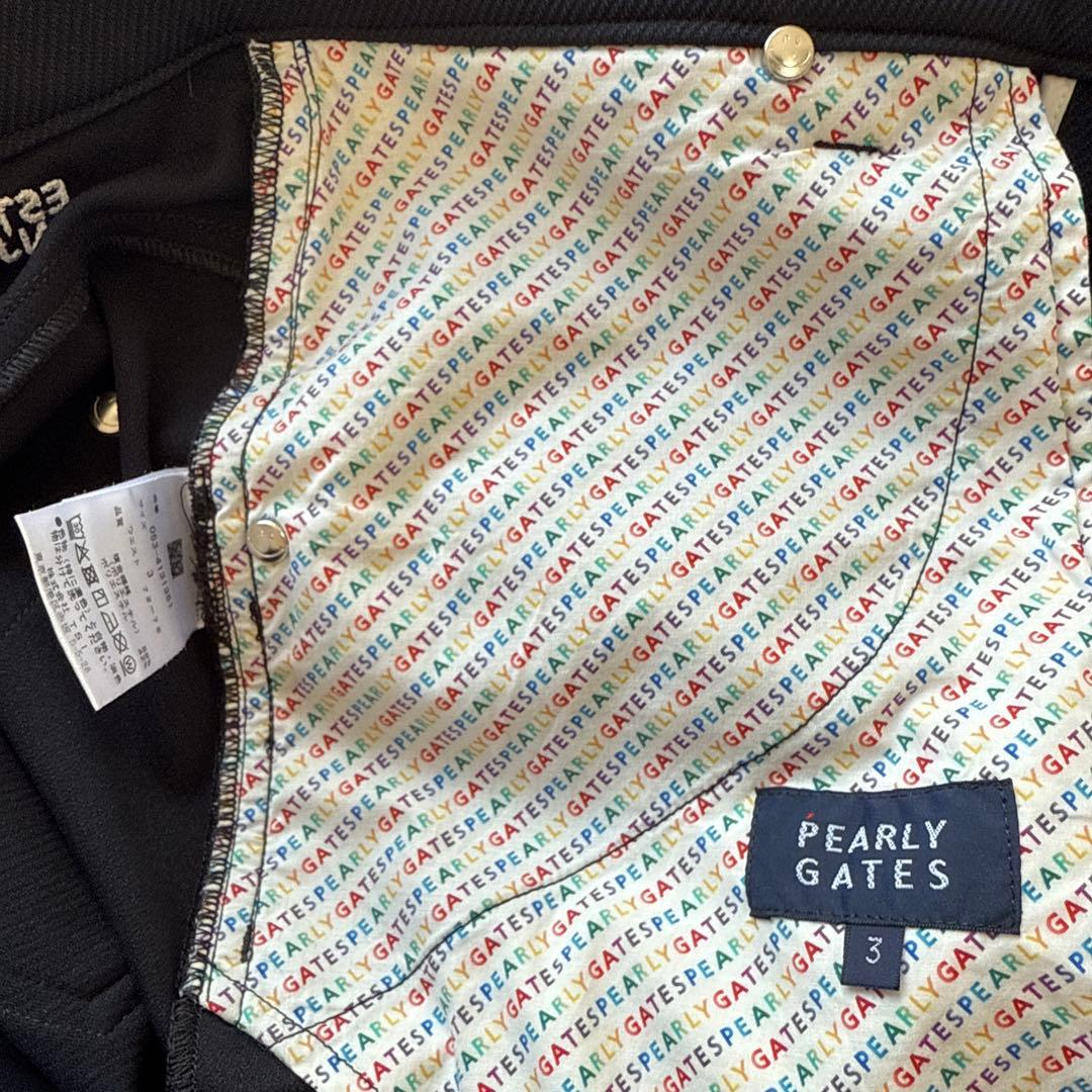 タグ付き　現行モデル　パーリーゲイツ　パンツ　黒　ブラック　3 S〜M相当