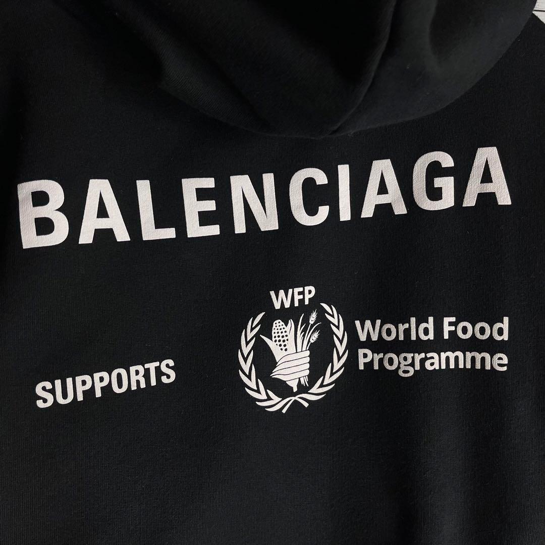 【希少デザイン】バレンシアガ☆ 両面プリントロゴ入り スウェット パーカー