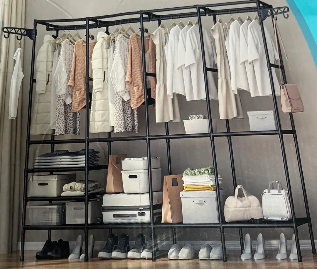 パイプハンガー　パイプクローゼット　ウォークインクローゼット　新品未使用　黒