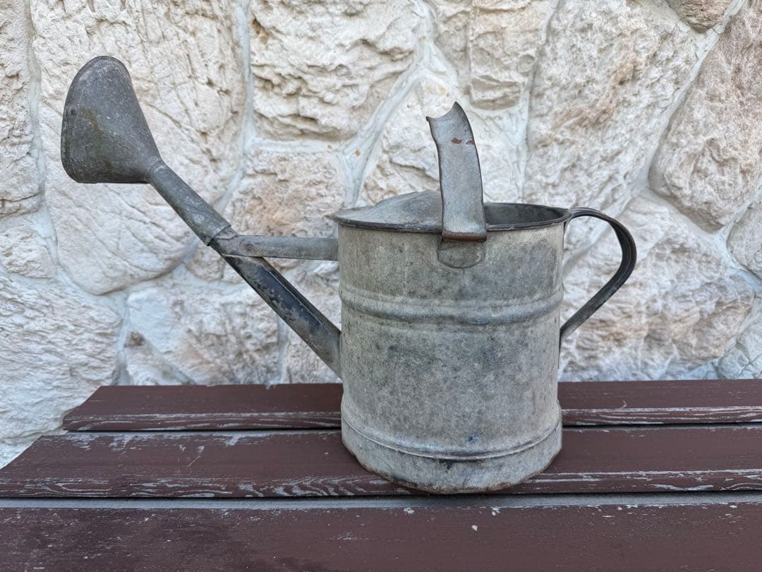 イギリスアンティーク　ブリキのジョウロ