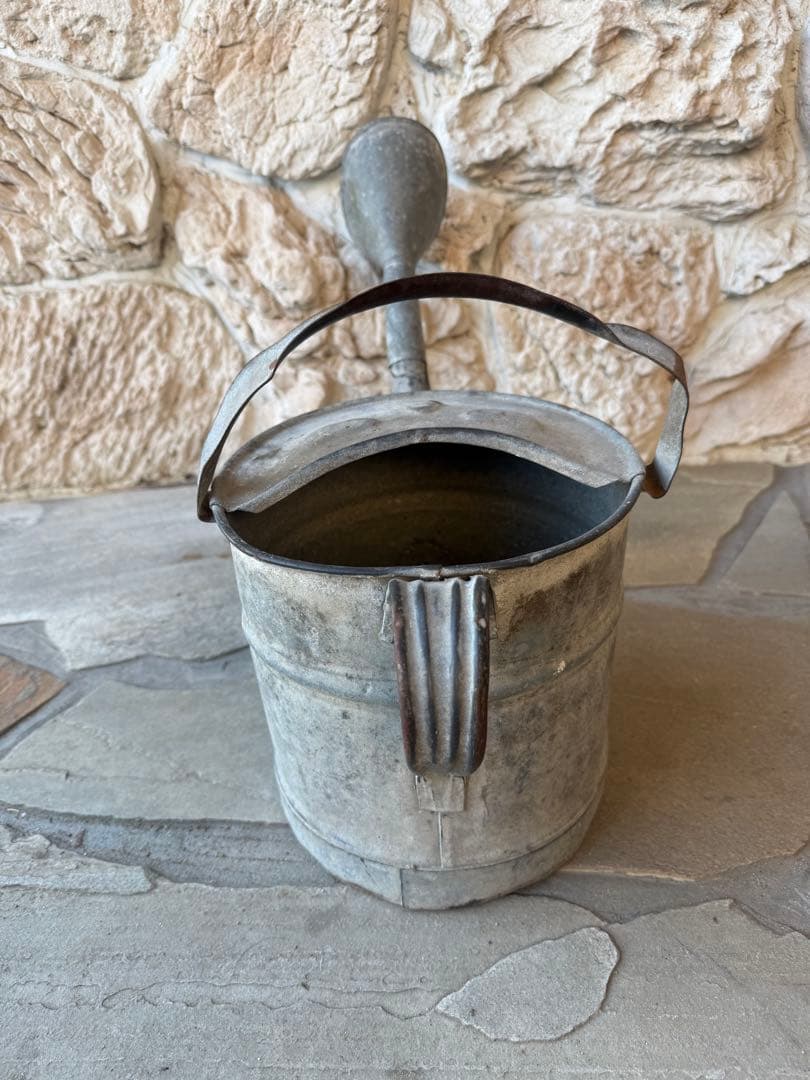 イギリスアンティーク　ブリキのジョウロ