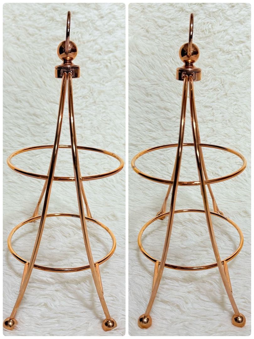 HEREND ヘレンド 2段 ケーキスタンド 35cm ローズゴールド