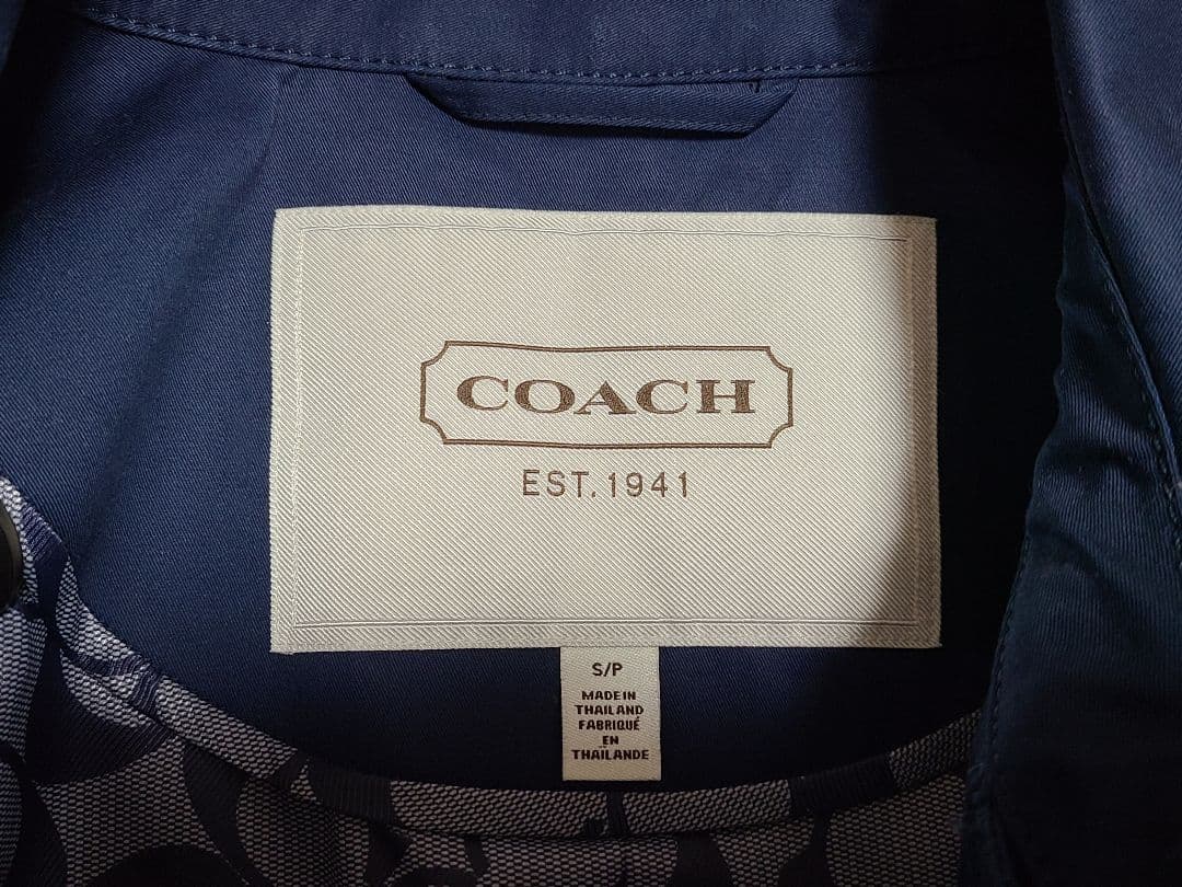 kaz　COACHネイビー トレンチコート　レディース　アウター　新品　S