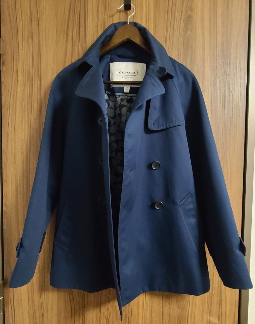 kaz　COACHネイビー トレンチコート　レディース　アウター　新品　S