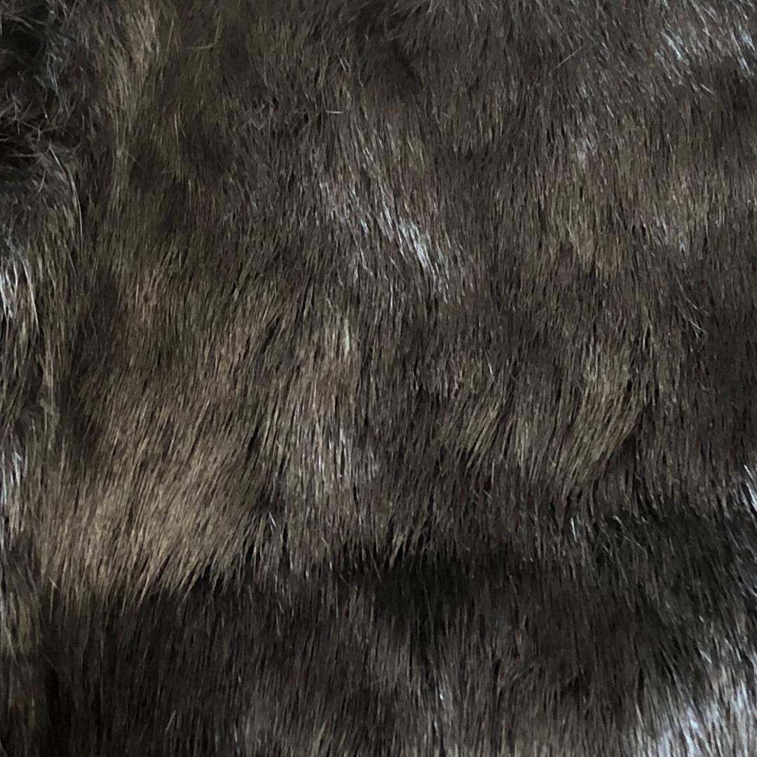 バーバリー ステンカラーコート Lサイズ ノバチェック ラビットファー 黒色