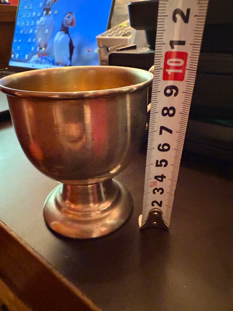 アンティーク　銀器　カップ持ち手付き