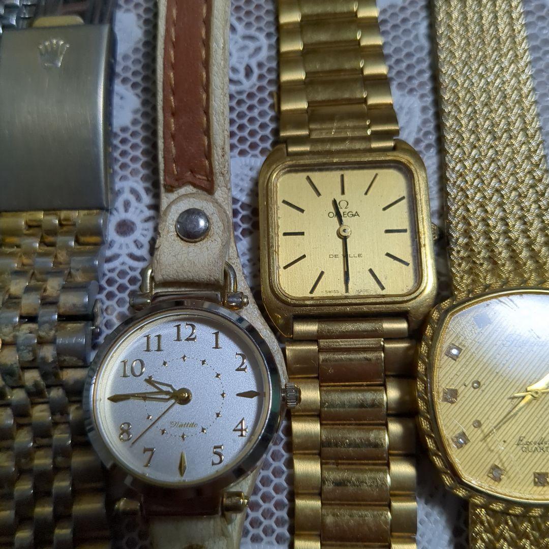 ティファニィグッチローレクスその他保管品不動品電池切れケースベルト皮ベルト未使用