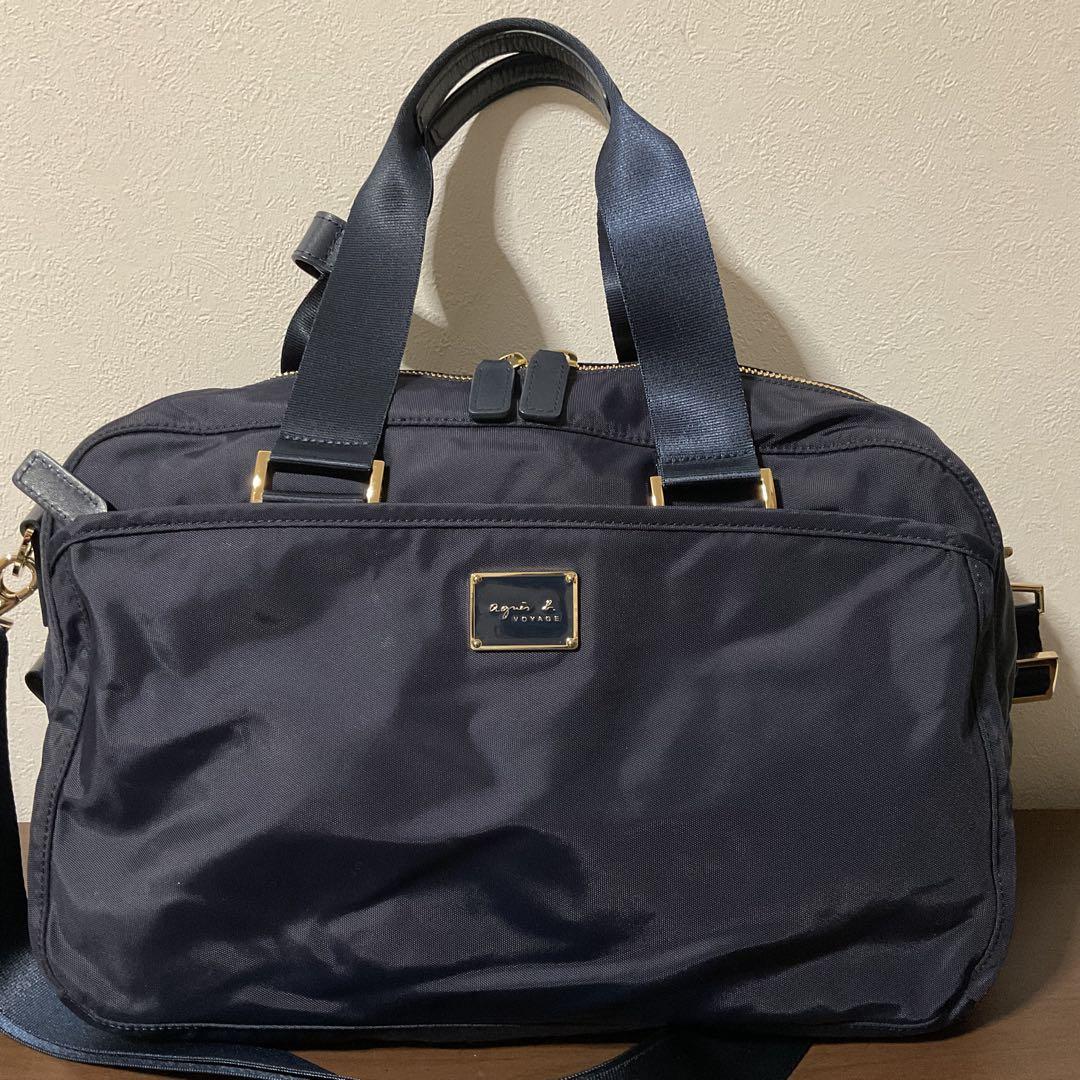 violachos新品未使用 美品 アニエスベー ロゴ ボストン⑥