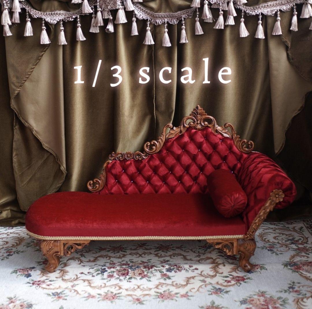 ドール用 1/3サイズ クラシカルカウチソファ ア ダイヤ SD BJD