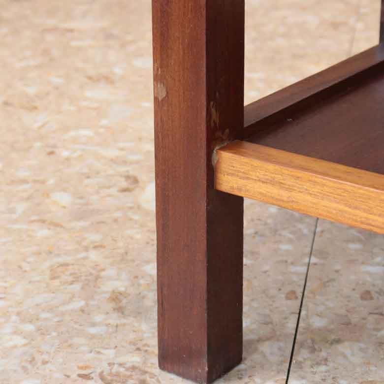 ガラストップテーブル ヴィンテージ コーヒーテーブル チーク