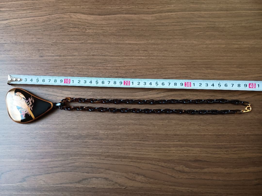 本鼈甲 金蒔絵 螺鈿 作家物 武司 鼈甲 べっ甲 工芸品 ネックレス 装飾品