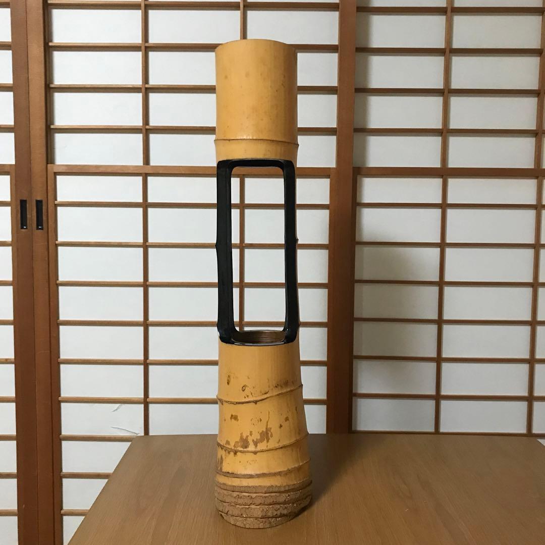 竹　二重切　花入れ　④