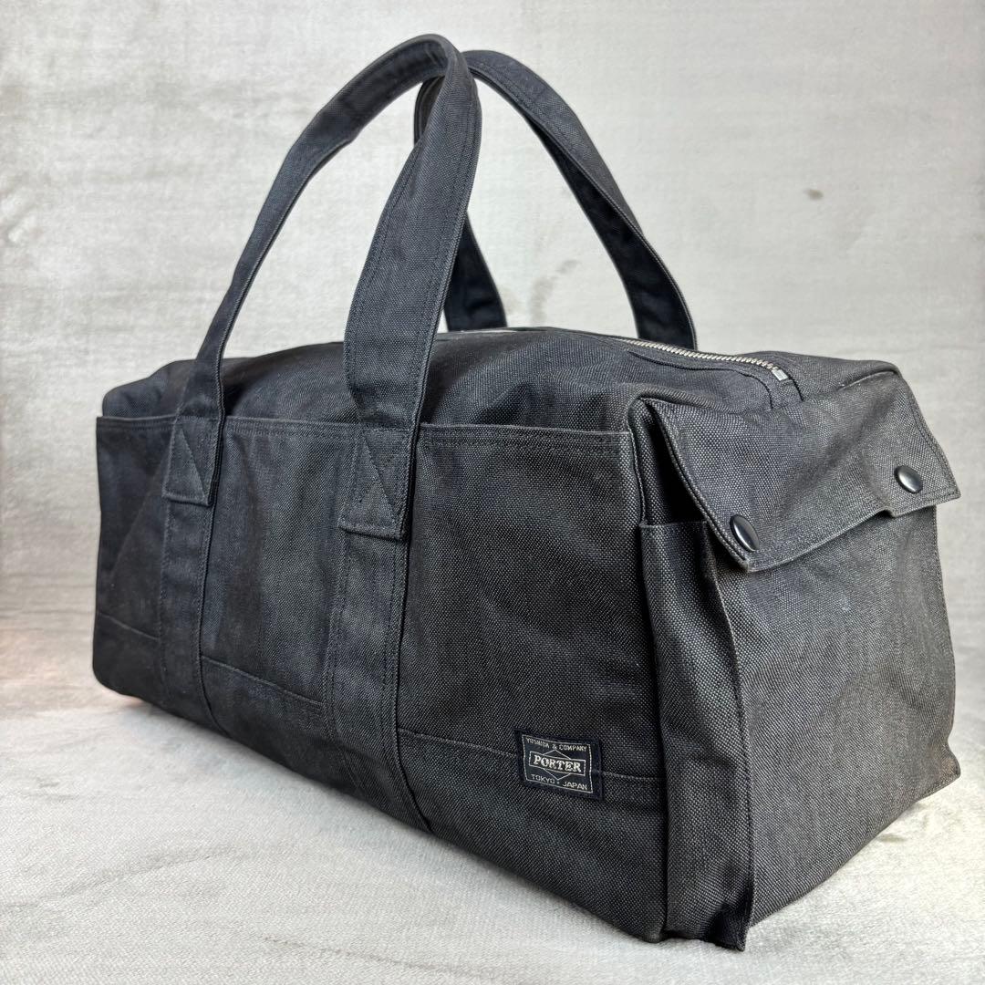 ★美品★ PORTER キャンバス ボストンバッグ スモーキー Lサイズ 大容量