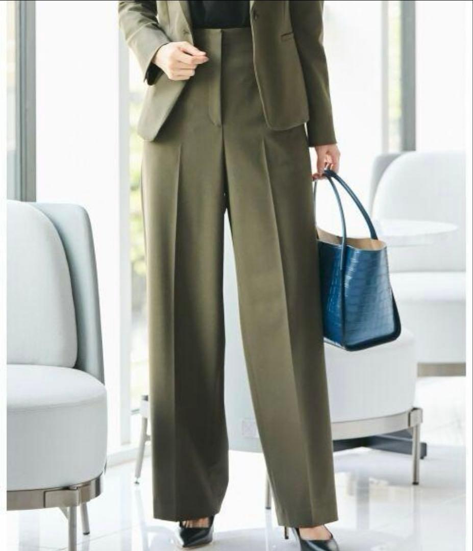 美品　ICB　Warm ette　スーツセットアップ　カーキ　L