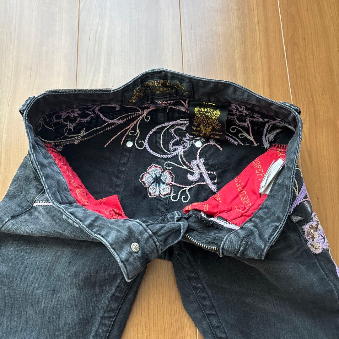 REDPEPPER 花と馬 デニムパンツ 25インチ