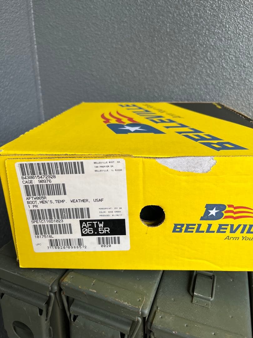 米軍放出新品Bellevilleコンバットブーツ 6.5R ゴアテックス 実物