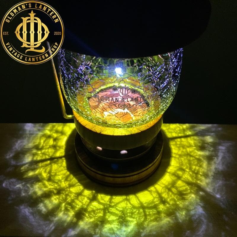 【限定】クラックグラス ブルーグレー/ イエロー Feuerhand ホヤ