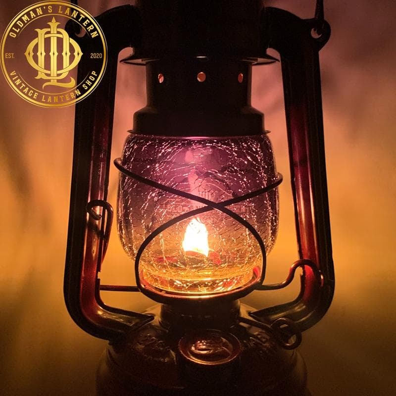 【限定】クラックグラス ブルーグレー/ イエロー Feuerhand ホヤ