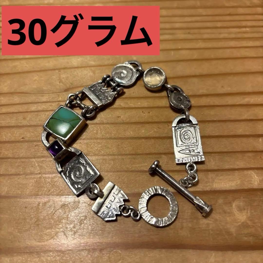 銀製　ハンドメイド　シルバーブレスレット