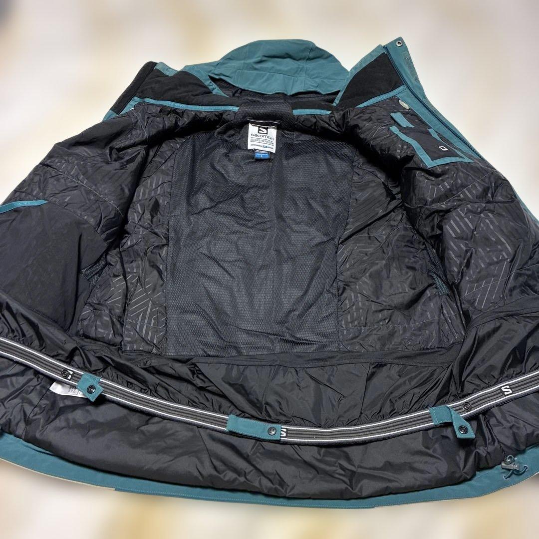 スキースノーボード　サロモンウェア ダークグリーン/オレンジパンツ