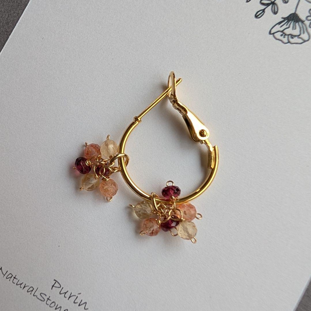 ホワイトアゲート ピアス