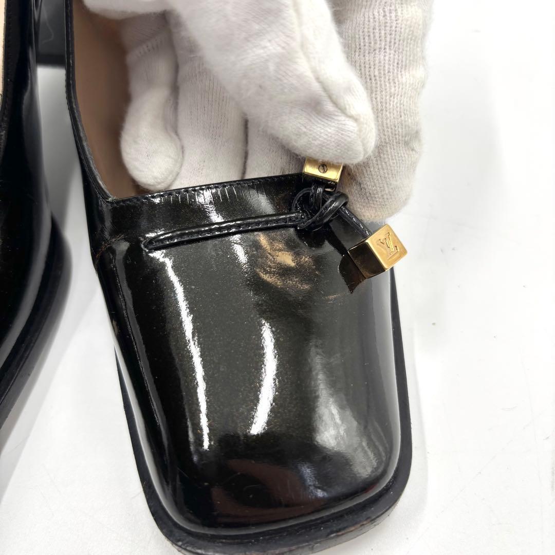 LOUIS VUITTON ルイヴィトン パンプス スクエア ロゴキューブ